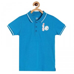 Miniklub Polo Tee - Blue, 5-6yr